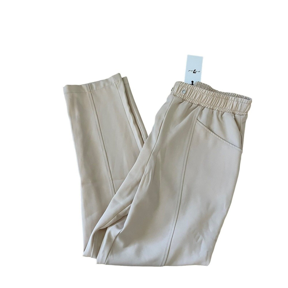 7 For All Mankind Ivory Pull On Trousers Size‎ Medium NWT